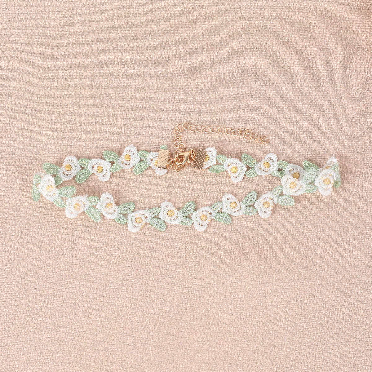 Sweet Floral Lace Choker Necklace Set for Women