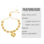 Sweet Heart Shape 18k Gold Plated Copper Bead Bracelet