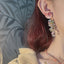 Sweet Heart Crystal Tassel Drop Earrings for Women