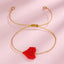 Sweet Bohemian Heart Shape Friendship Rope Bracelets