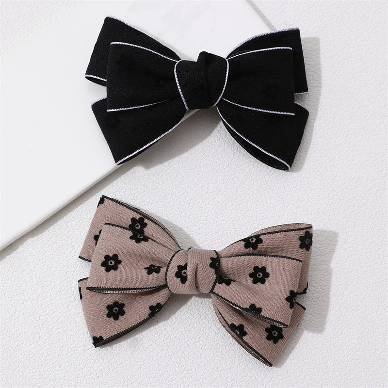 Sweet Solid Color Bow Knot Hair Clip - European & American Fashion Women's Hairpin Accessories