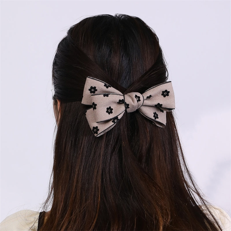 Sweet Solid Color Bow Knot Hair Clip - European & American Fashion Women's Hairpin Accessories