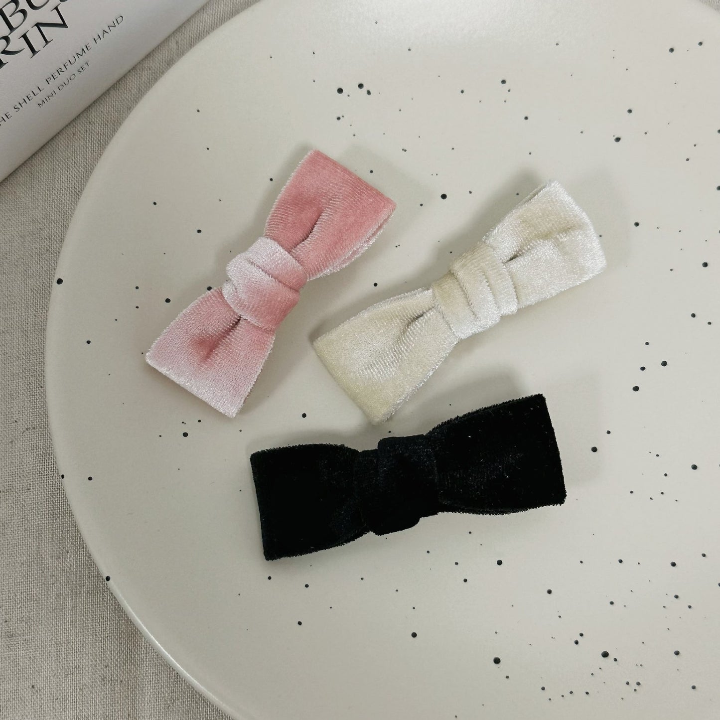 Sweet Romantic Velvet Bow Hair Clip for Women