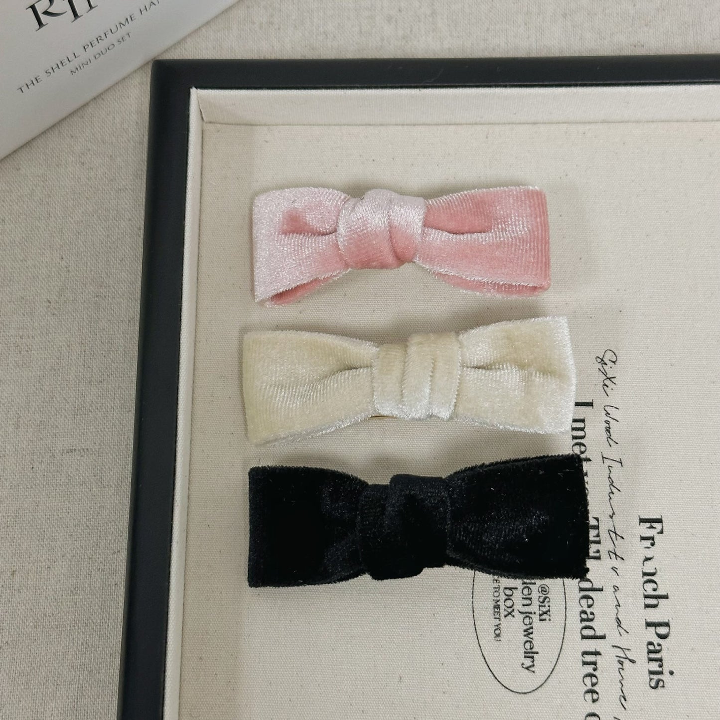 Sweet Romantic Velvet Bow Hair Clip for Women