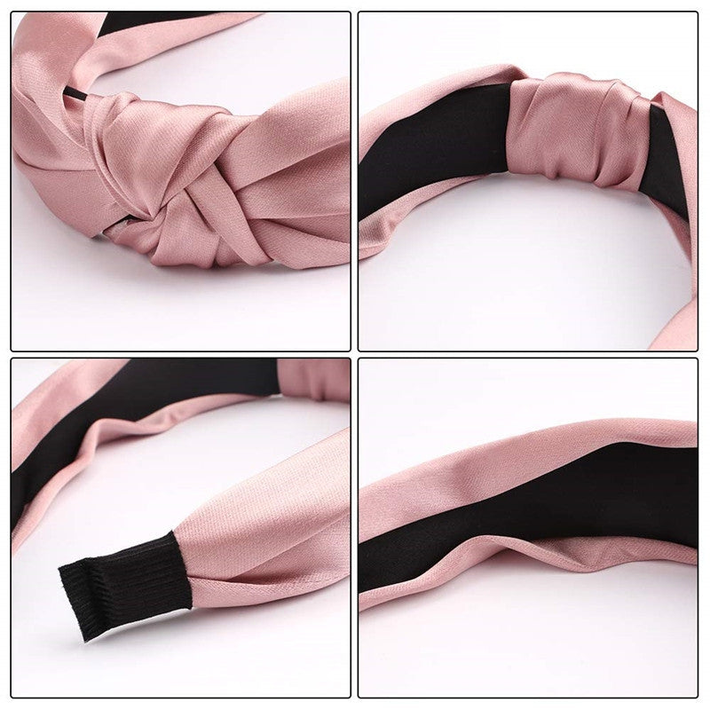 Sweet Solid Color Satin Knot Headband