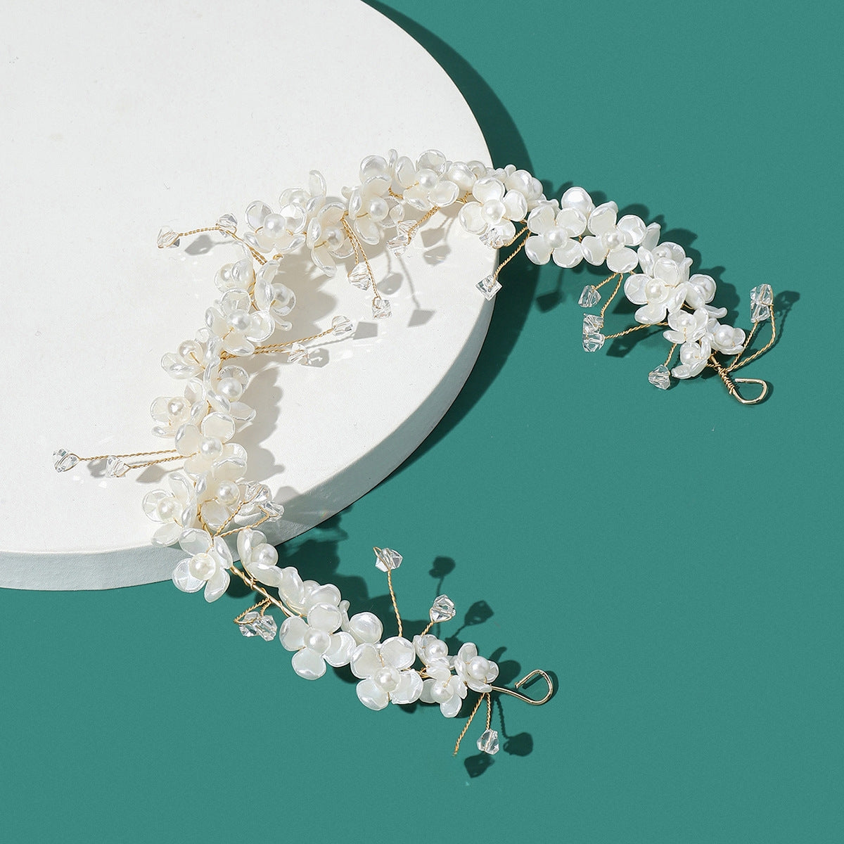 Sweet Clover Garland Hair Accessories Set - Bridal Hairpin and Headband Collection for Spring 2022