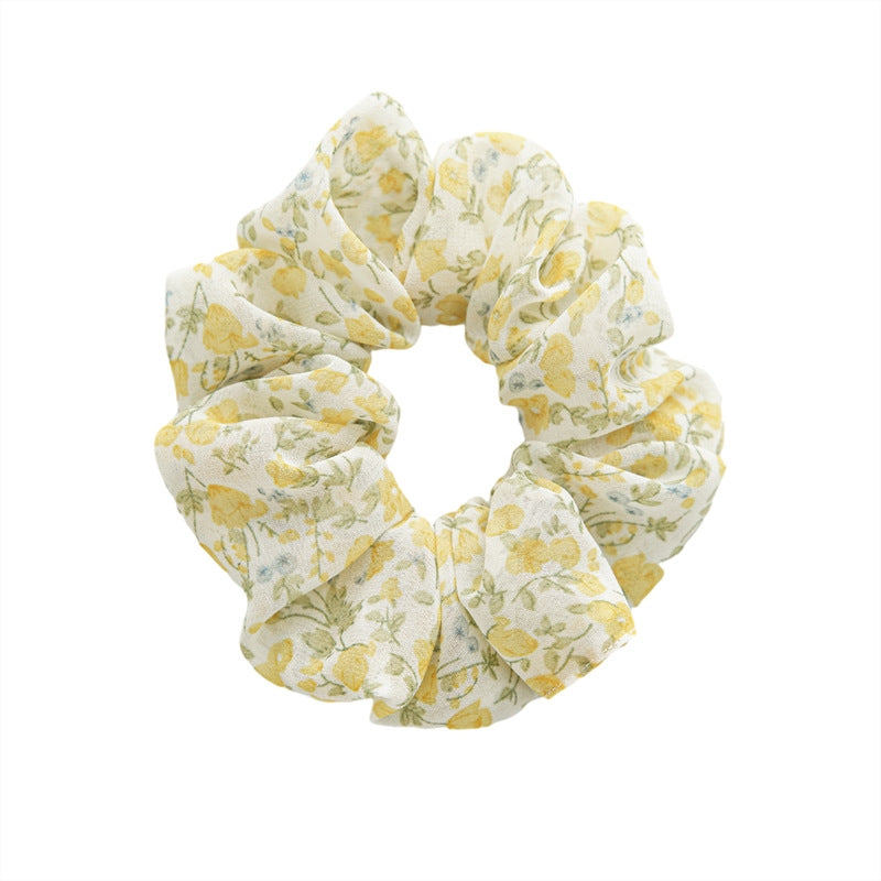 Sweet Floral Tie Dye Hair Scrunchie - Versatile Cloth Hair Accessory