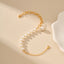 18k Gold Plated Pearl and Shell Bead Bracelet with O-Shaped Chain