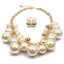 Elegant Geometric Imitation Pearl Clavicle Necklace