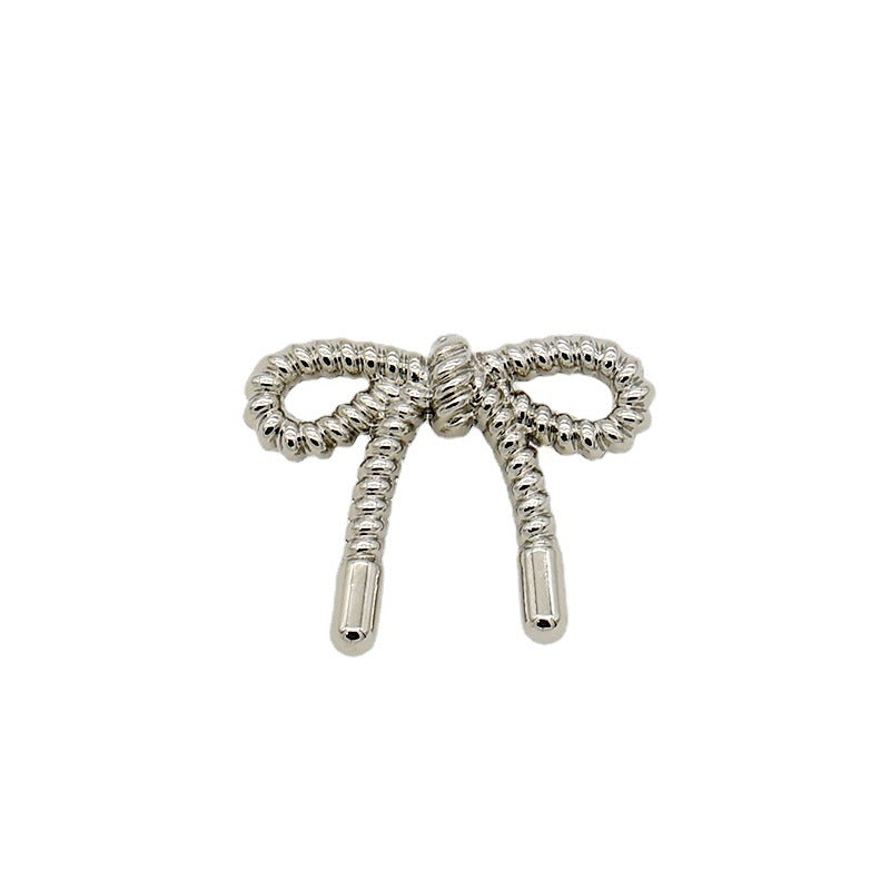 Thin Edges Hollow Bow Alloy Metal Button for Sweater and Coat DIY Accessories