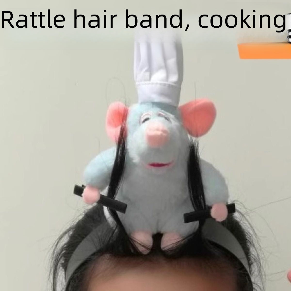 Ratatouille Cartoon Plush Doll Headband - Handmade Wide-brimmed Hair Accessory