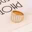 18K Gold Plated Geometric Shell Ring - Vintage Style Fashion Statement