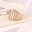 18K Gold Plated Geometric Shell Ring - Vintage Style Fashion Statement