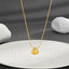 18K Gold Plated Titanium Steel Fan Shell Pendant Necklace