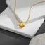 18K Gold Plated Titanium Steel Fan Shell Pendant Necklace