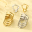 18K Gold Plated Titanium Steel Geometric Oval Rings