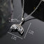 Titanium Steel Zircon Fish Tail Pendant Necklace - Minimalist Design