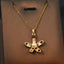 Titanium Steel Gold and Silver Plated Zircon Flower Pendant Necklace for Women