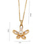 Titanium Steel Gold and Silver Plated Zircon Flower Pendant Necklace for Women