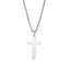 Titanium Steel Geometric Cross Pendant Necklace