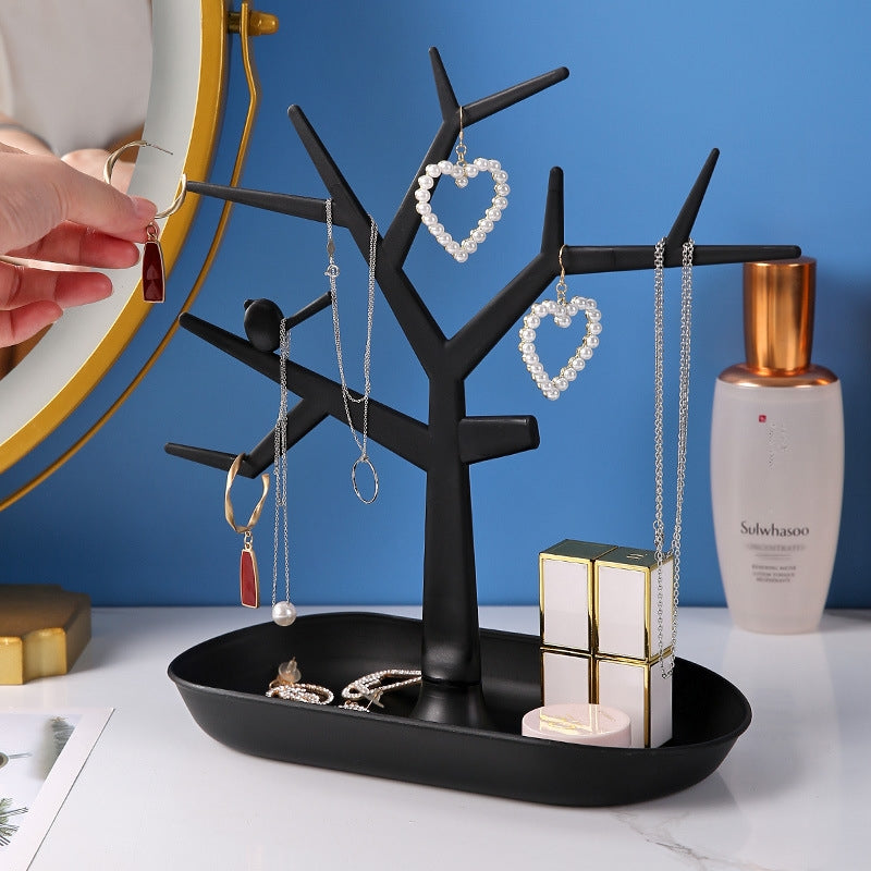 Tree-Shaped Deer Antler Jewelry Display Stand and Organizer