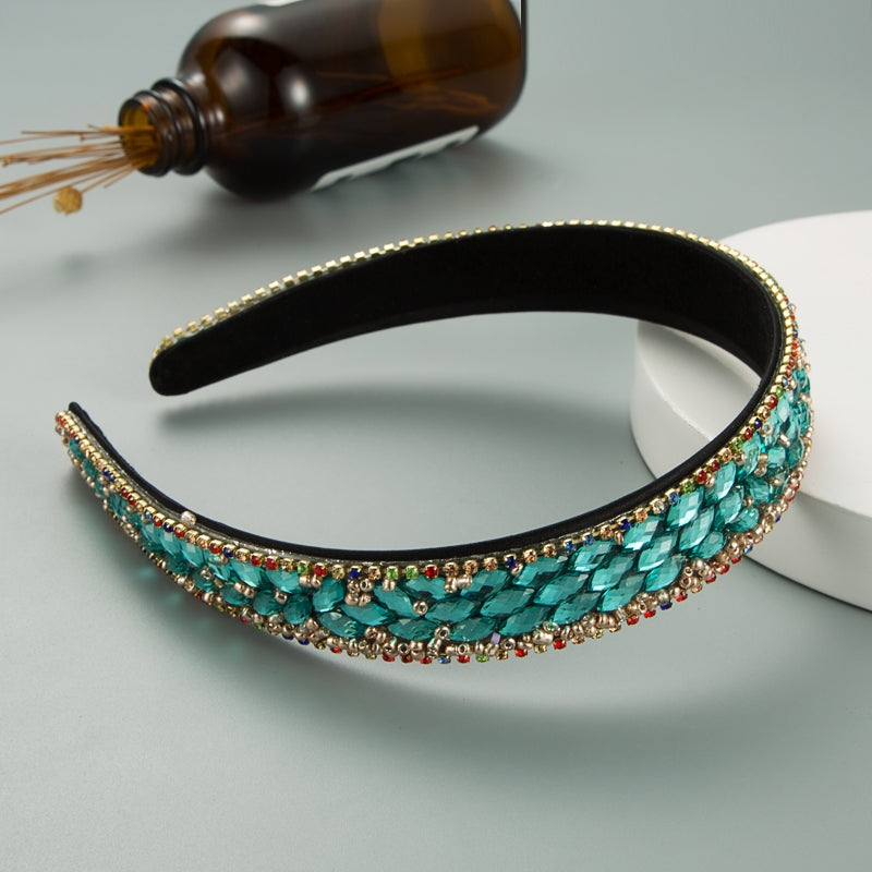 Trendy Colorful Rhinestone Hairband for Women