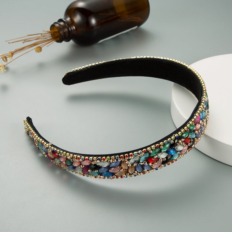 Trendy Colorful Rhinestone Hairband for Women