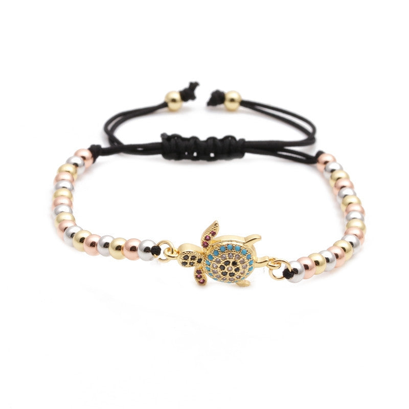 Trendy Micro-Inlaid Zircon Turtle Adjustable Women's Bracelet