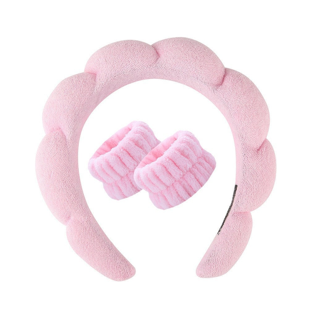 Twist Sponge Headband for Girls - Premium Towel Cloth Hair Band for Face Wash and Makeup