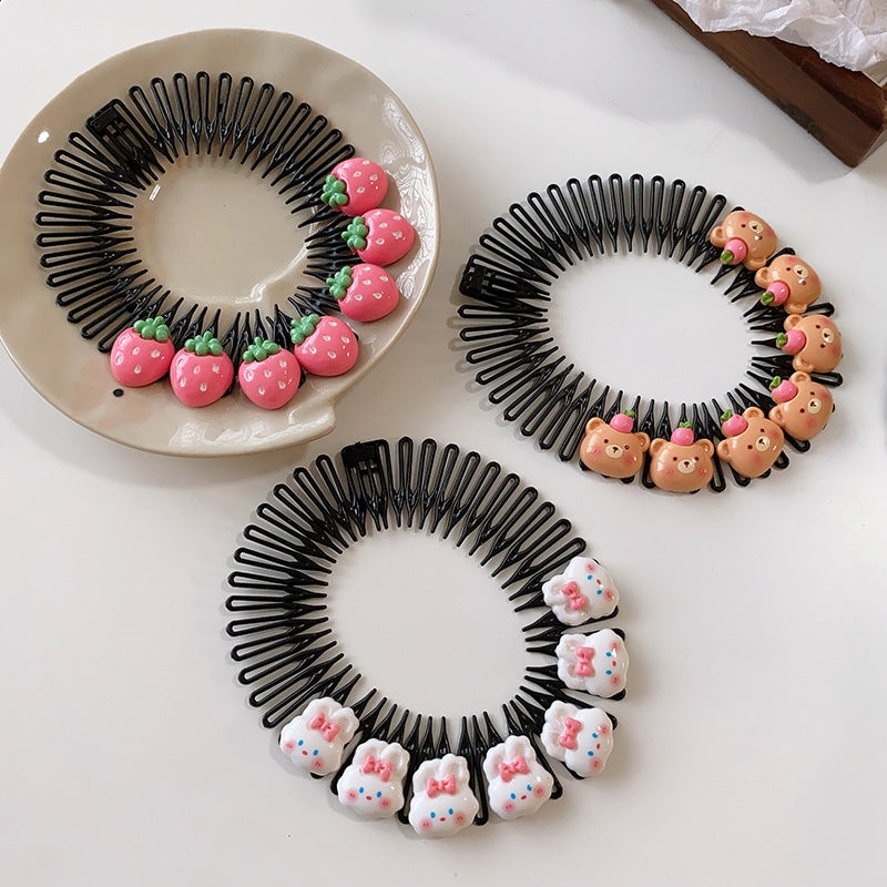 Unisex Cute Animal Fruit Resin Hair Comb for Baby and Girls