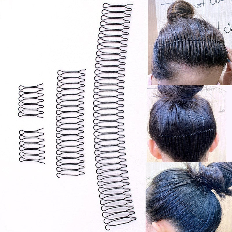 Unisex Retro Alloy Plating Insert Comb and Invisible Hairpin Headband for Bangs Finishing