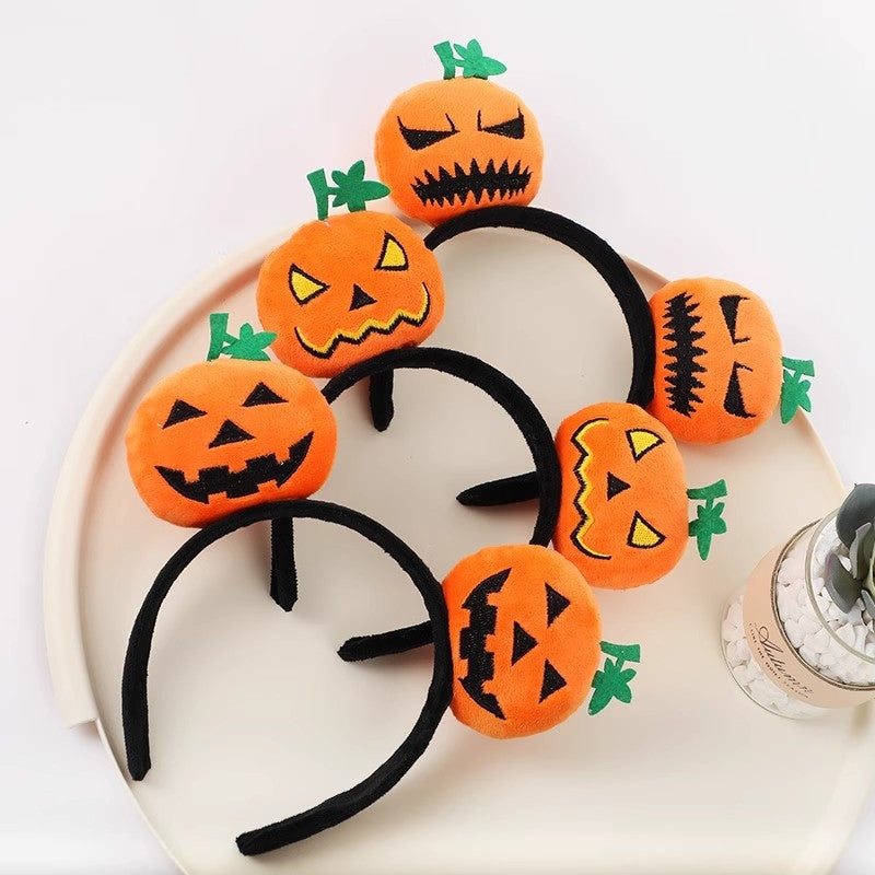 Unisex Retro Pumpkin Halloween Costume Hair Band Accessory