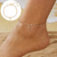 Vacation Beach Alphabet Alloy Plated Rhinestone Women's Anklet