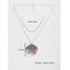 18K Gold Plated Shell Pendant Necklace for Women - Statement Long Chain