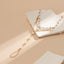 Vacation Beach Geometric Imitation Pearl Copper Tassel Hand Chain Bracelet