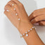 Vacation Beach Geometric Imitation Pearl Copper Tassel Hand Chain Bracelet