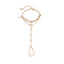 Vacation Beach Geometric Imitation Pearl Copper Tassel Hand Chain Bracelet