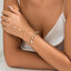 Vacation Beach Geometric Imitation Pearl Copper Tassel Hand Chain Bracelet