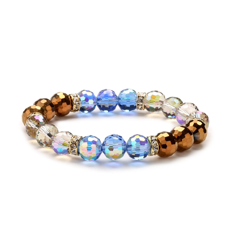 Ethnic Style Geometric Crystal Beaded Multicolor Unisex Bracelet