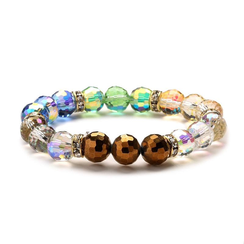 Ethnic Style Geometric Crystal Beaded Multicolor Unisex Bracelet