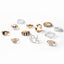 Vacation Butterfly Zircon Ring Set - Fashionable Alloy Inlay with Evil Eye Design (12 Pieces)