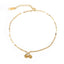 Geometric 18K Gold Plated Stainless Steel Anklet and Minimalist Titanium Steel Bracelet Set for Women