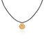 18K Gold Plated Stainless Steel Scallop Pendant Necklace with Leather Rope - Marine Style