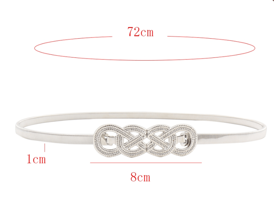 Vacation Modern Knot Alloy Women's Elastic Chain Belt