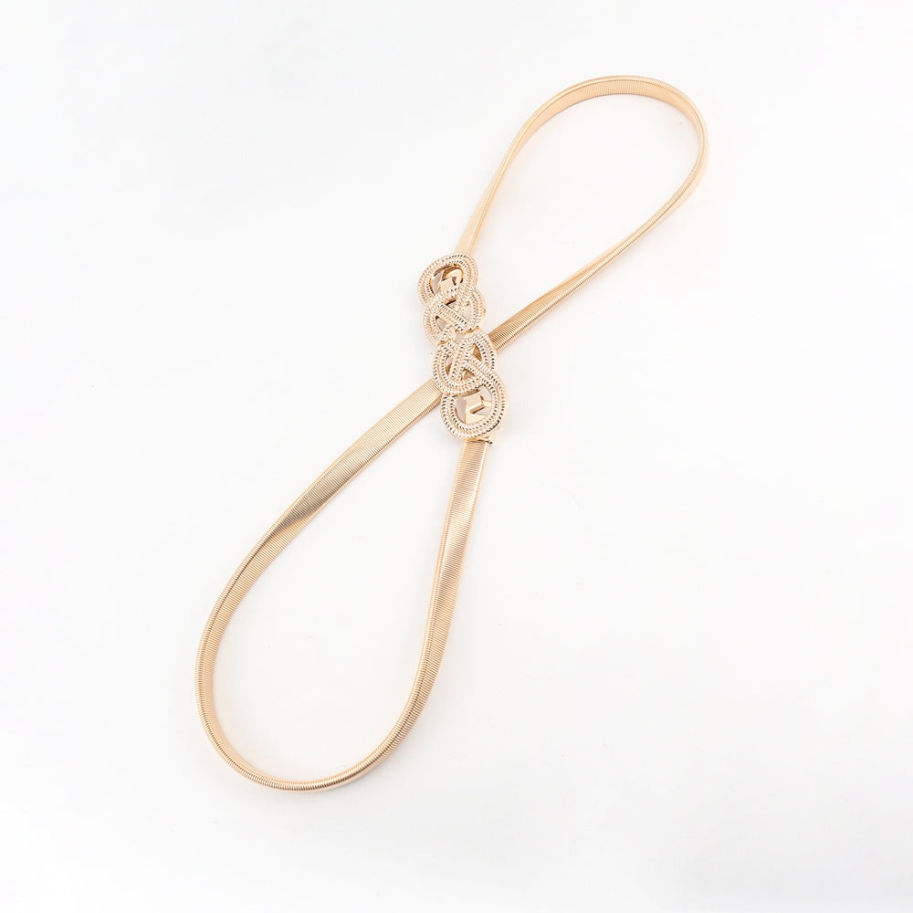 Vacation Modern Knot Alloy Women's Elastic Chain Belt