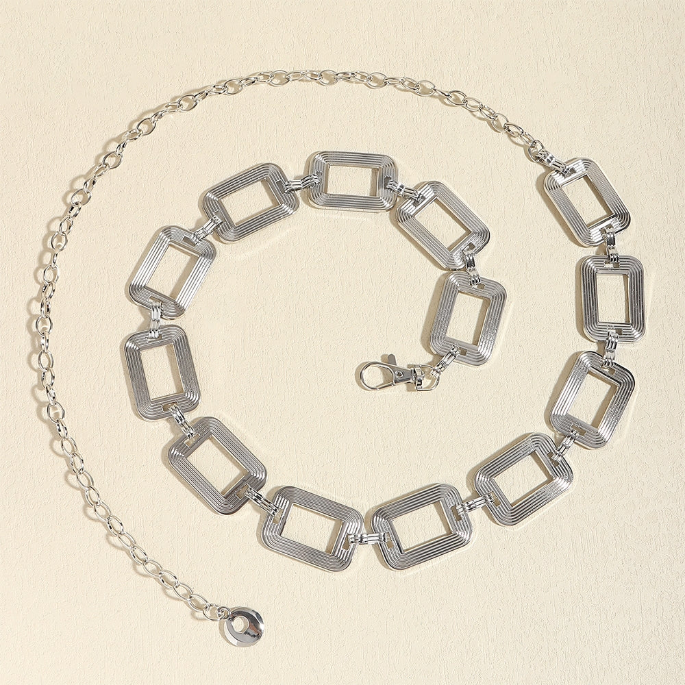 Modern Alloy Tassel Chain Belt for Women - Minimalist Style Fashion Accessory