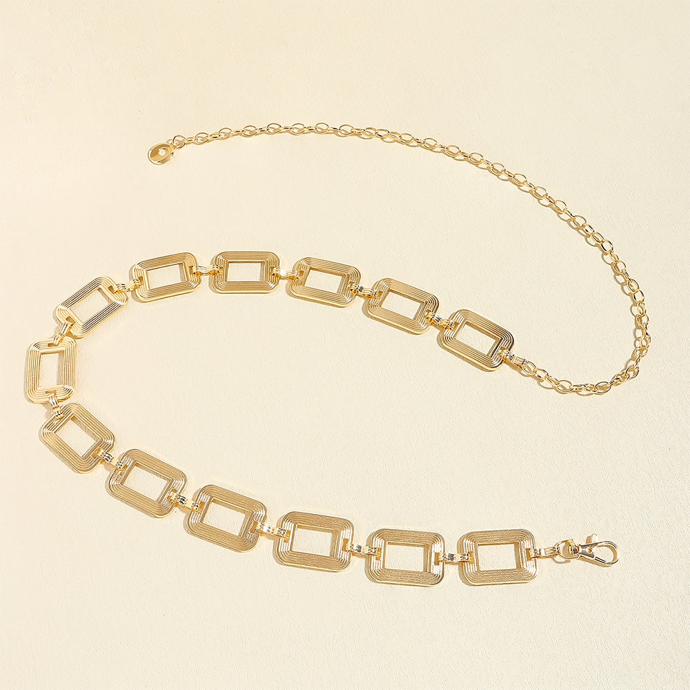 Modern Alloy Tassel Chain Belt for Women - Minimalist Style Fashion Accessory