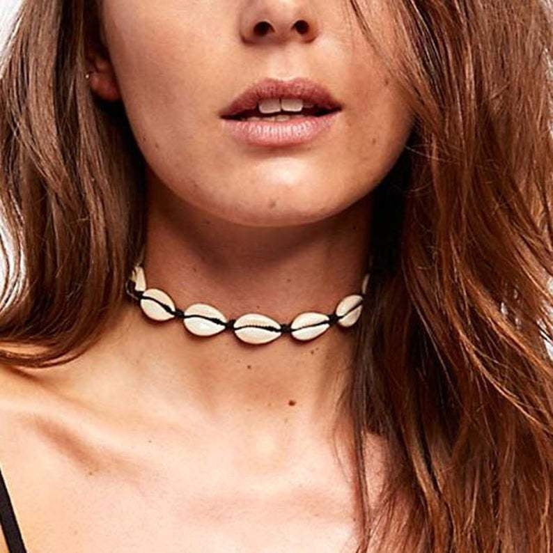 Hawaiian Style Handmade Shell Choker Necklace