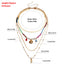 Bohemian Star Moon Multicolor Beaded Layered Necklace