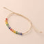 Colorful Bohemian Multicolor Bead and Stone Woven Women's Bracelet Set